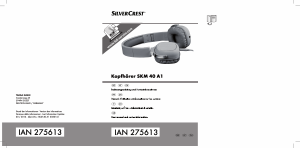 Manual SilverCrest IAN 275613 Headphone