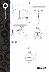 説明書 Qazqa 42254 Industry ランプ