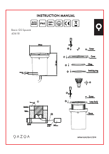 Manual Qazqa 43618 Basic Square Lamp