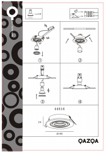 Hướng dẫn sử dụng Qazqa 44816 Club Đèn