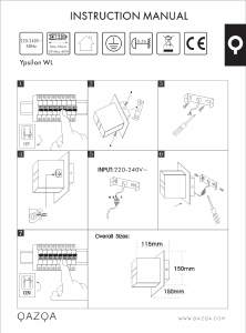 Mode d’emploi Qazqa 44935 Ypsilon Lampe