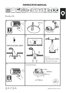 Mode d’emploi Qazqa 44970 Rondoo Lampe