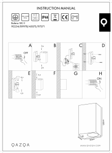 Mode d’emploi Qazqa 45075 Baleno II Lampe