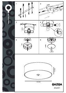 Mode d’emploi Qazqa 45281 Drum Lampe