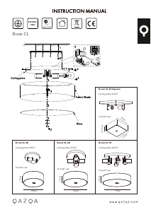 Mode d’emploi Qazqa 45283 Drum Lampe