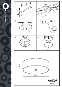 Руководство Qazqa 45287 Drum Светильник