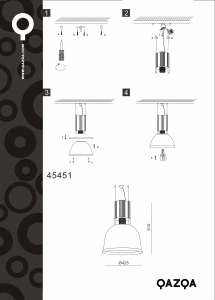 Εγχειρίδιο Qazqa 45451 Industry Rim Λαμπτήρας