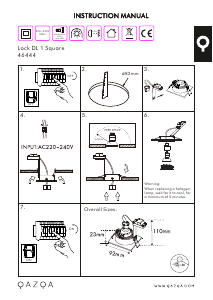 説明書 Qazqa 46444 Lock 1 ランプ