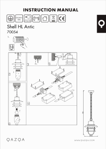 Посібник Qazqa 70054 Shell Лампа