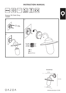 Manual Qazqa 70089 Kansas Candeeiro