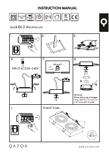 Mode d’emploi Qazqa 89173 Lock 2 Lampe