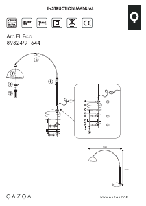 説明書 Qazqa 89324 Arc Basic ランプ