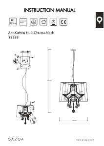 説明書 Qazqa 89399 Kathrin 3 ランプ