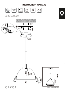 Руководство Qazqa 89758 Anteros Светильник