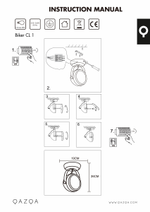 Руководство Qazqa 90090 Biker 1 Светильник