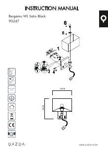 説明書 Qazqa 90247 Bergamo ランプ