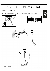 Kasutusjuhend Qazqa 90592 Brescia Combi Lamp