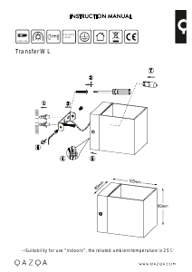 사용 설명서 Qazqa 90841 Transfer 램프