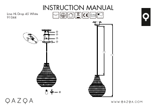 Hướng dẫn sử dụng Qazqa 91044 Lina Drop Đèn