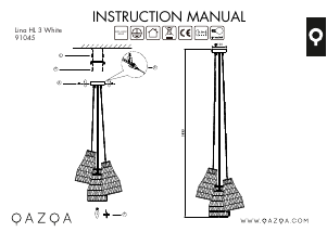 Manual Qazqa 91045 Lina 3 Candeeiro