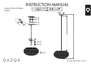 Mode d’emploi Qazqa 91047 Corda Flat Lampe