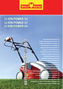 Εγχειρίδιο Wolf Garten LI-ION Power 37 Μηχανή του γκαζόν