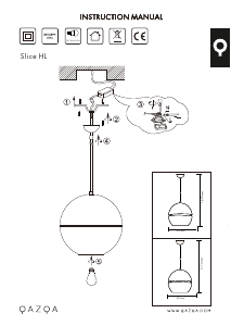 Priručnik Qazqa 91091 Slice Svjetiljka