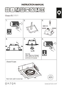 Manual Qazqa 91101 1 Candeeiro