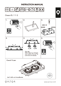 Bruksanvisning Qazqa 91103 2 Lampa