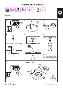 説明書 Qazqa 91109 Artemis ランプ