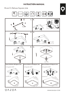 Manuale Qazqa 91180 Drum Deluxe Jute Lampada