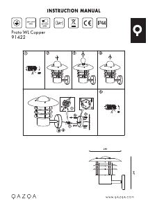 Bruksanvisning Qazqa 91422 Prato Lampa