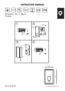 Manual de uso Qazqa 91424 Rotterdam 2 Lámpara