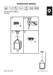 説明書 Qazqa 91430 Amsterdam ランプ