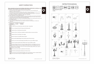 説明書 Qazqa 91578 New Orleans 3 ランプ