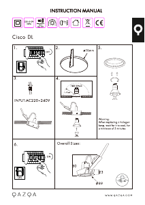 Manuale Qazqa 91822 Cisco Lampada