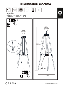 Kasutusjuhend Qazqa 91868 Tripod Lamp