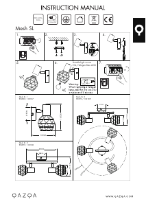 Εγχειρίδιο Qazqa 92288 Mesh 1 Λαμπτήρας