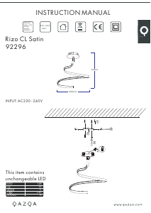 Посібник Qazqa 92296 Rizo Лампа