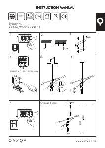 Mode d’emploi Qazqa 92386 Sydney Lampe