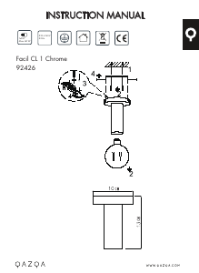 Rokasgrāmata Qazqa 92426 Facil 1 Lampa