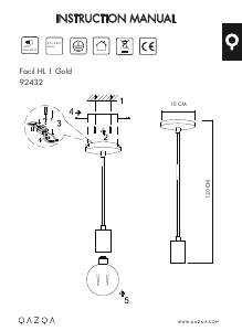 Mode d’emploi Qazqa 92432 Facil 1 Lampe