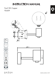 Mode d’emploi Qazqa 92439 Facil 1 Lampe