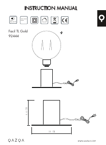 説明書 Qazqa 92444 Facil ランプ