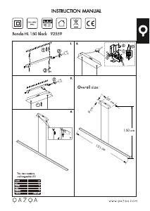 Mode d’emploi Qazqa 92559 Banda Lampe