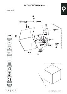 사용 설명서 Qazqa 92560 Cube 램프