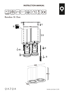 Mode d’emploi Qazqa 92655 Rondoo Duo Lampe