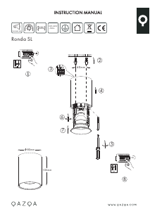 説明書 Qazqa 92687 Ronda ランプ