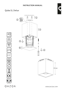 Manual Qazqa 92689 Quba Delux Lampă