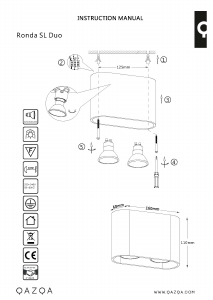 Kasutusjuhend Qazqa 92691 Ronda Duo Lamp